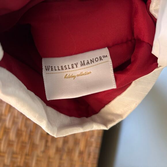 Wellesley Manor Vintage Christmas Ribbon Stocking - Picture 4 of 5